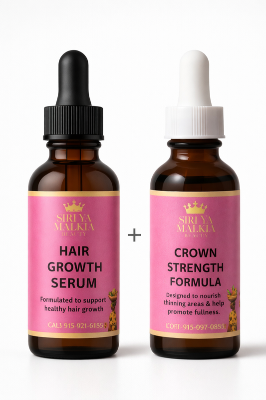 Hair Growth Serum + Crown Strength Formula – Crown Restoration Scalp Treatment System | Siri Ya Malkia Beauty